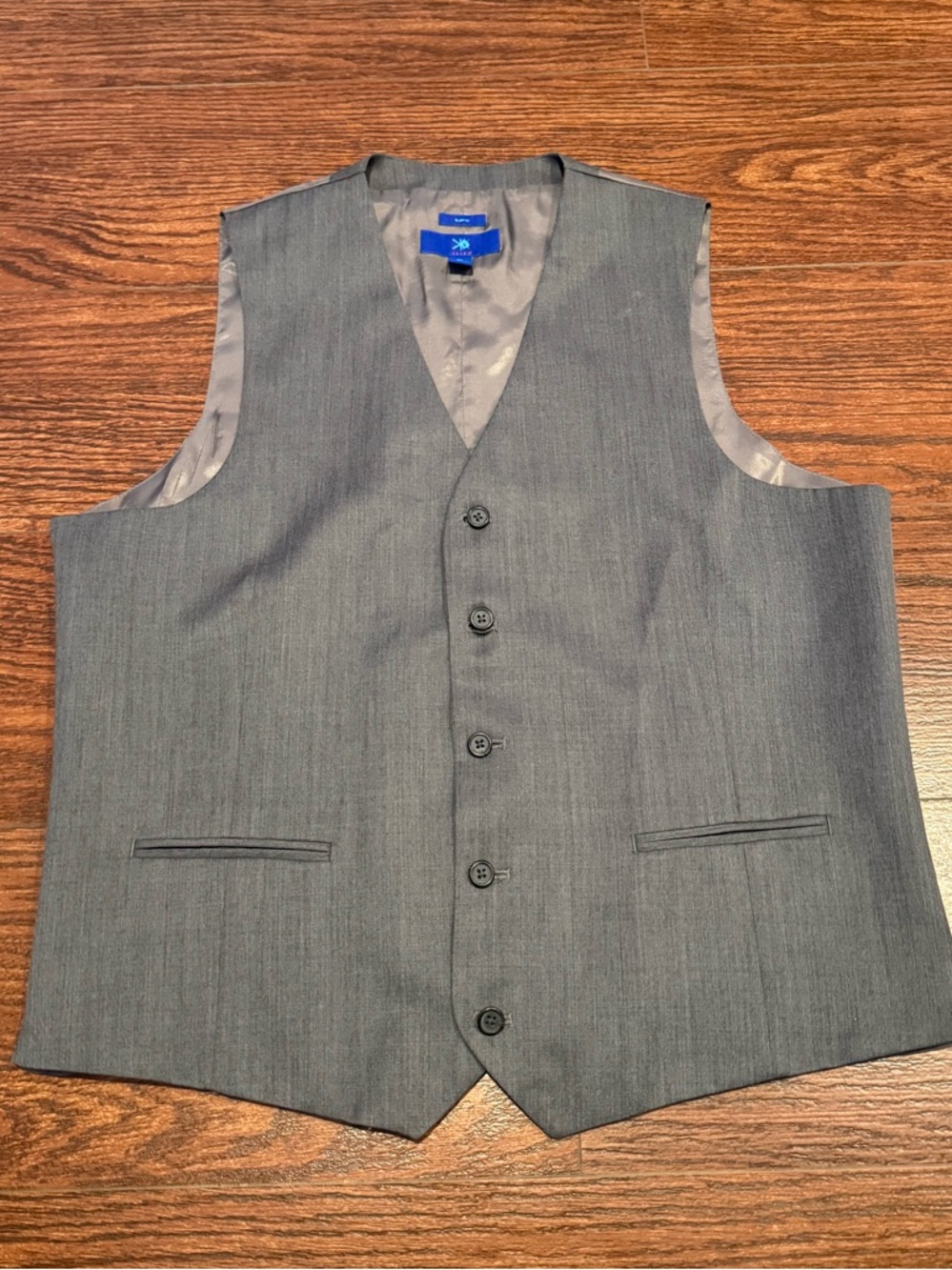 Mens Grey Suit Vest